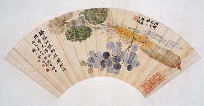 俞振飞 蔬果 镜心